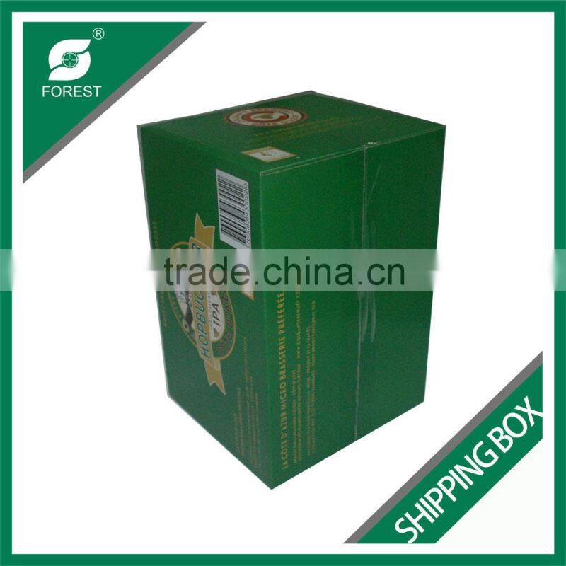 2015 WHOLESALE FREE DESIGN SHIPPING BOX CUSTOM PRINT LOGO 24 BOTTLES BEER SHIPPING BOX