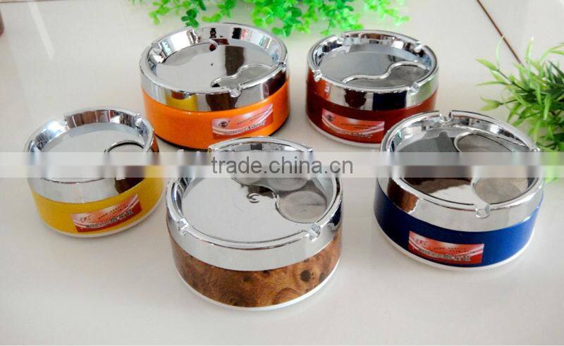 Colored Closed Cover metal ashtray/steel ashtray/cigar ashtray