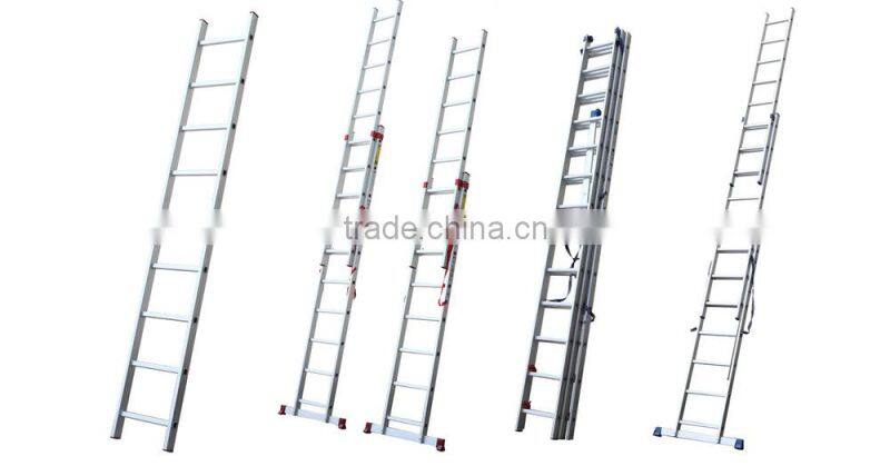 Aluminium extension telescopic Ladder with CE/En 131 810 CM