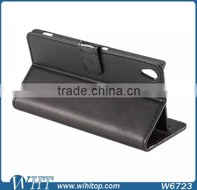 For Sony Xperia Z3+ Leather Case, Crazy Horse Wallet Leather Flip Stand Case for Sony Xperia Z3+ Plus E6553