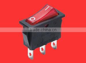 Lighted red 3 pin on off rocker switch