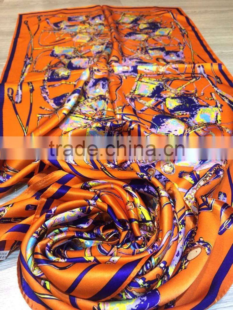 High Quality Customizable Digtial Printed Polyester Scarf Fashionable