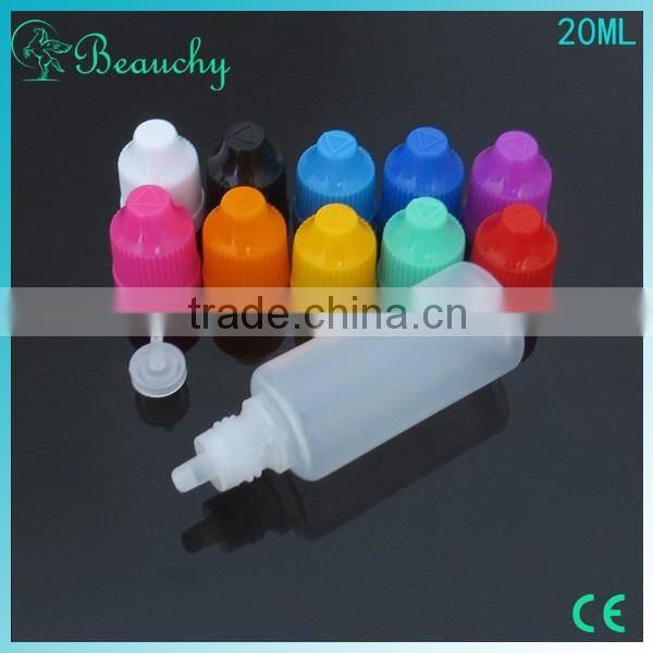 Beauchy new 0.8oz color plastic e-liquid bottle shrink band for e-liquid bottle 20ml e-liquid bottle