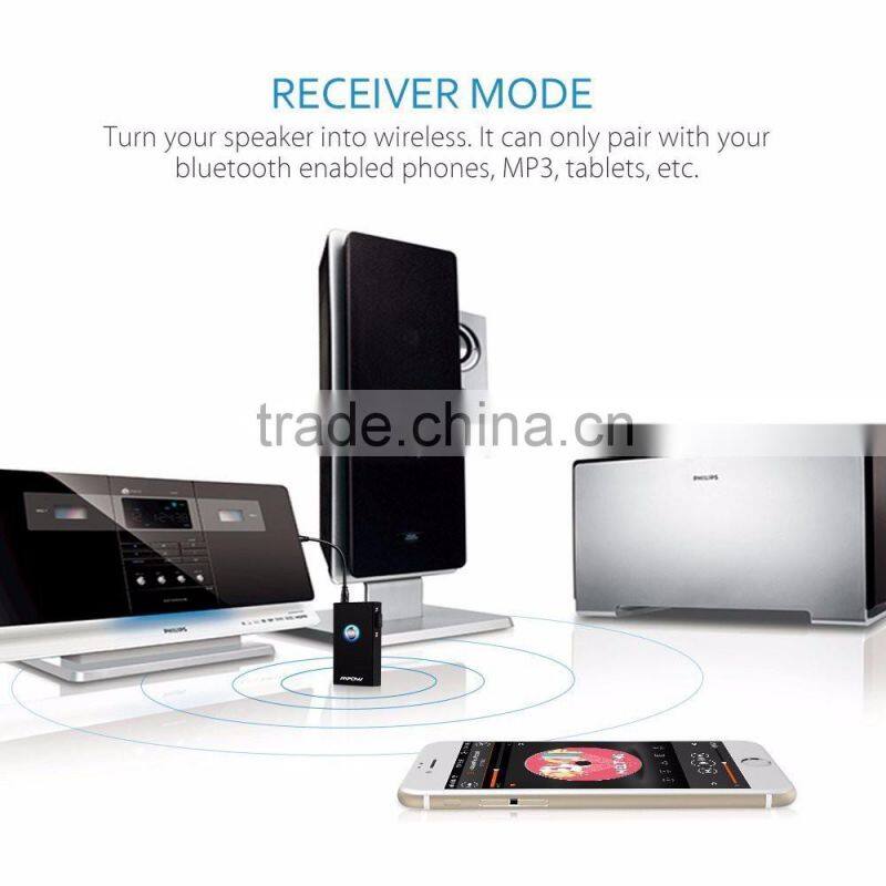 Bluetooth Receiver, Wireless Transmitter, Hands-Free Car Kit with 3.5mm Audio Output, Stereo Music Transmission BTI-010