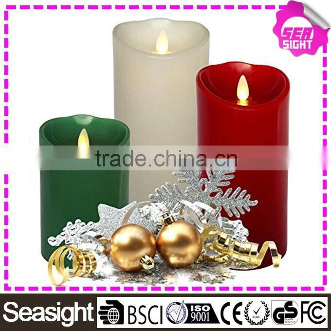 Led flameless candle wholesale, Real Wax flameless moving wick led candle