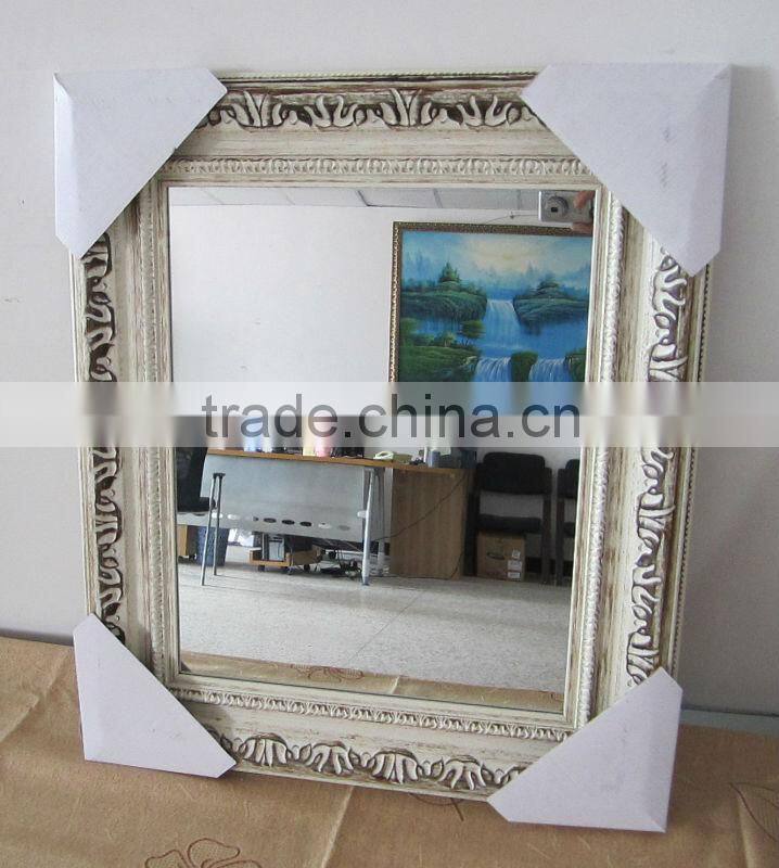 Imitation wood grain plastic mirror frame