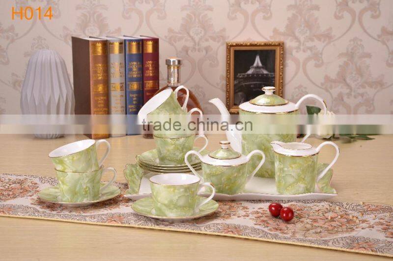 unique design with gold-rim bone china cup 220ml purple/fuchsia/green colorful tea cup with saucer