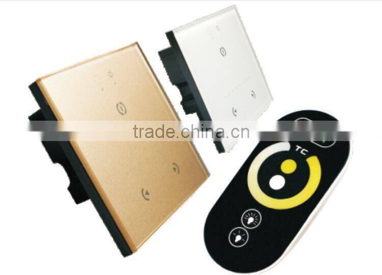 12V~24VDC 6A 6-keys RF glass panel light touch controller/Dimmer