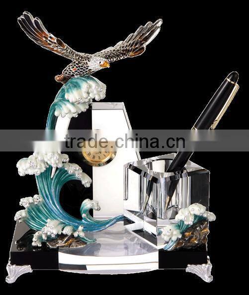 2014 New Design, Crystal/Glass Candle Holder with Enamel for Newly Weds