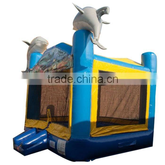 Used Commercial Dolphin Bounce House for Adult or Kids, Inflatable Jumping Castle for Sale