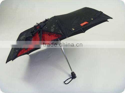 Black Rain Umbrella with Bowknot