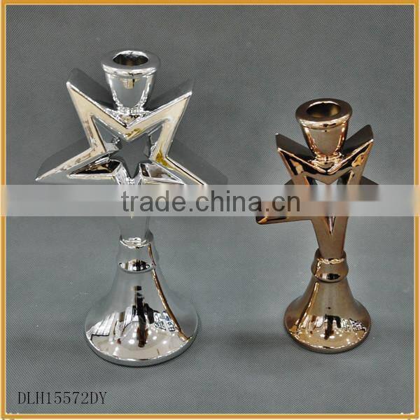 high quality star shape christmas holder ceramic candle holder