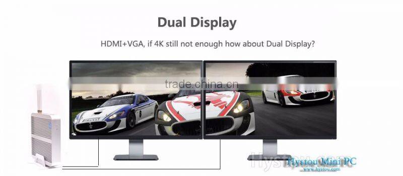 Fanless PC Intel core i5 5200U 2.2G 12V HD5500 GPU i5 good computers Linux Server WiFi HDMI support HD 4K resolution