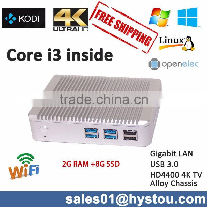 small computer Price-off intel core i3 4010U,Mini pc i3 with 2G RAM 60G SSD 1TB HDD,mini computer intel i3 with USB 3.0
