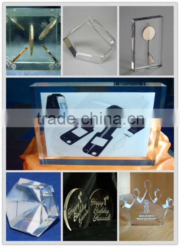 Wholesale customized clear acrylic block photo frame