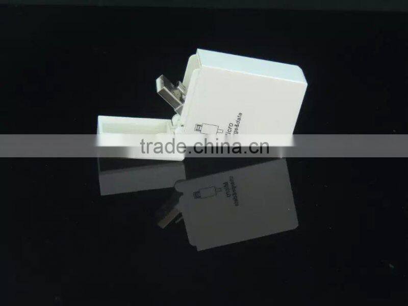 Cigarette Lighter Shape Design Retractable Stowable USB Charger Cable for iPhone5 iPhone6 Android Smartphones