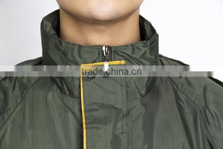 newest raincoat factory high quality electrostatic prevention Raincoat suit with pant for men