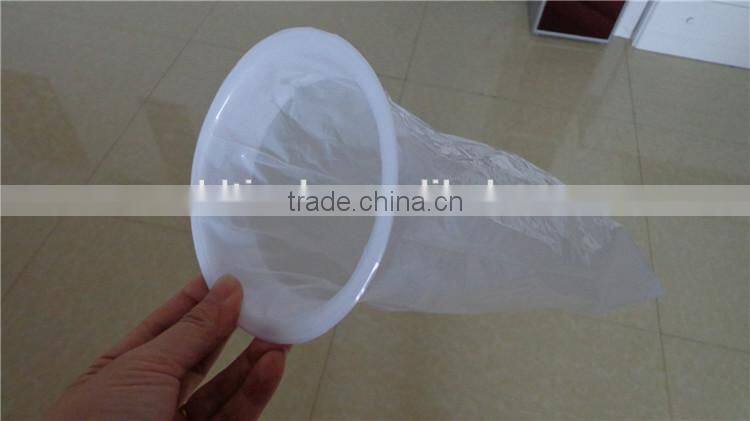 1500ML white color LDPE plastic vomit bag without printing top PVC rigid rings