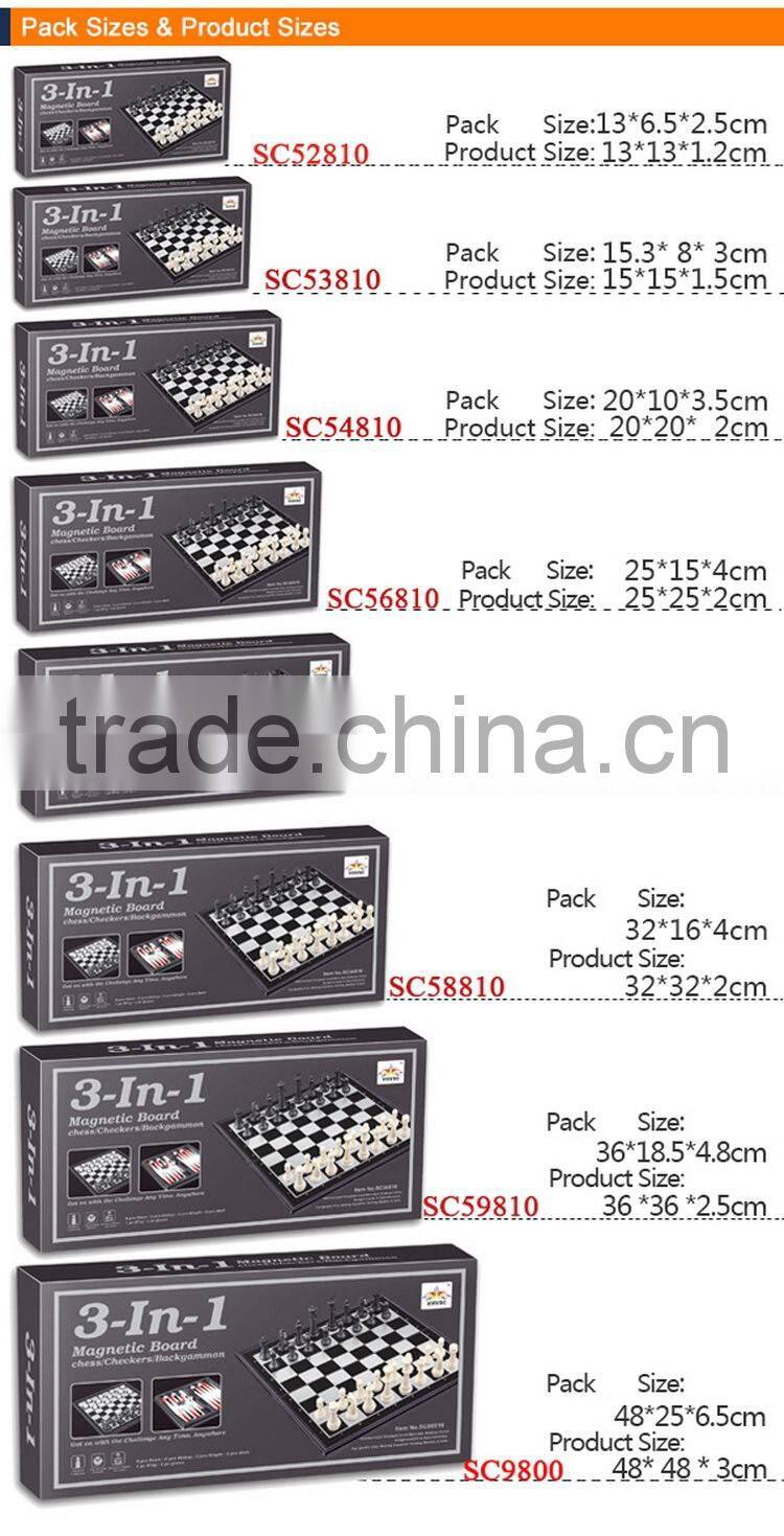 Hot selling Chess Checkers Backgammon game for wholesale