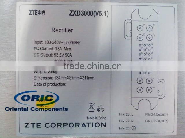 POWER MODULE ZXD3000(V5.1) 100-240v~ 50/60hz,18a max,53.5v 50a 3000w,>0.99