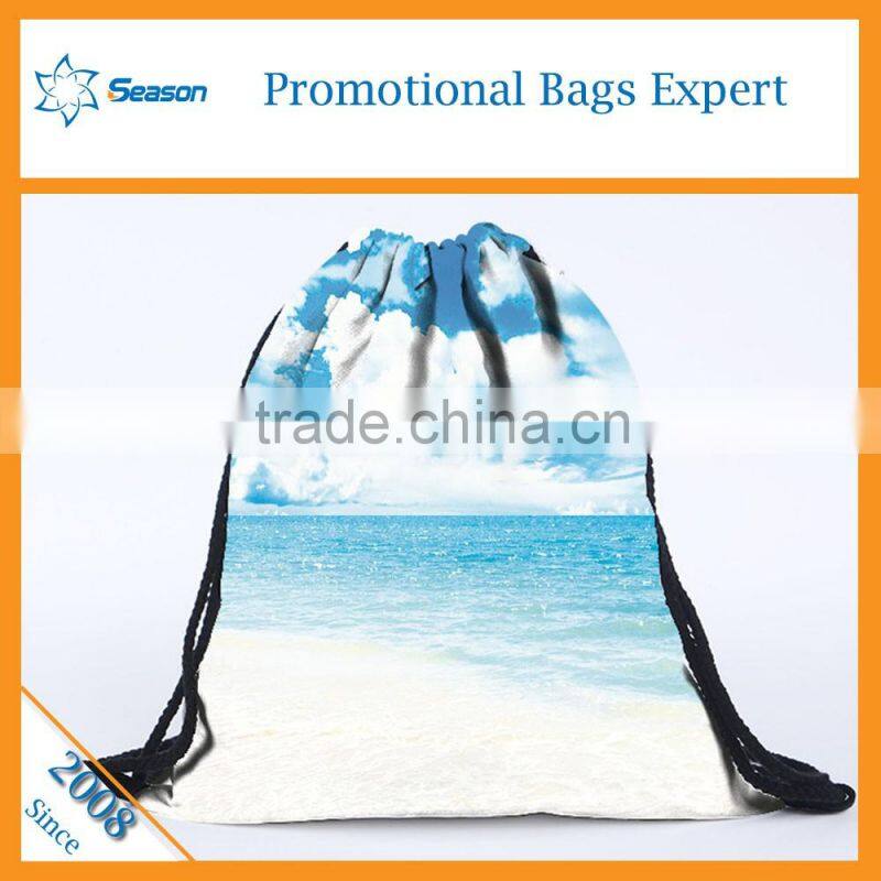 Wholesale bulk drawstring bags fabric shopping bag foldable shopping bag