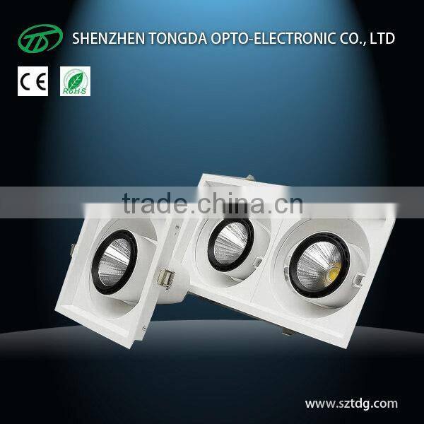 Commercial COB 7w 10w 12w led recessed swivel downlight