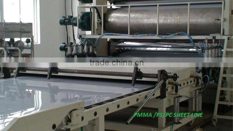 Plastic PP PE PS PC ABS Acrylic sheet extruder machine price