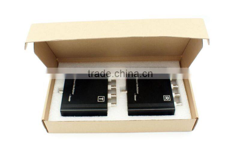 4 Channels coaxial analog video multiplexer/video transmitter and receiver