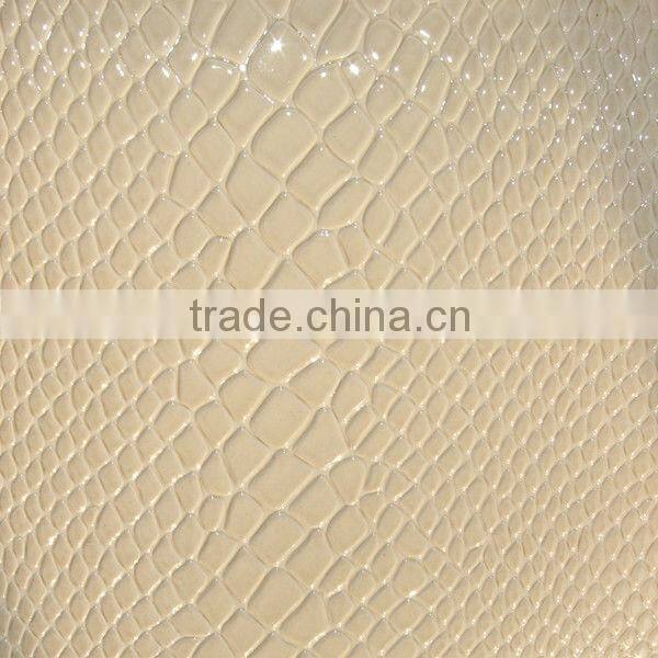 wenzhou leather with crocodile skin for handbag