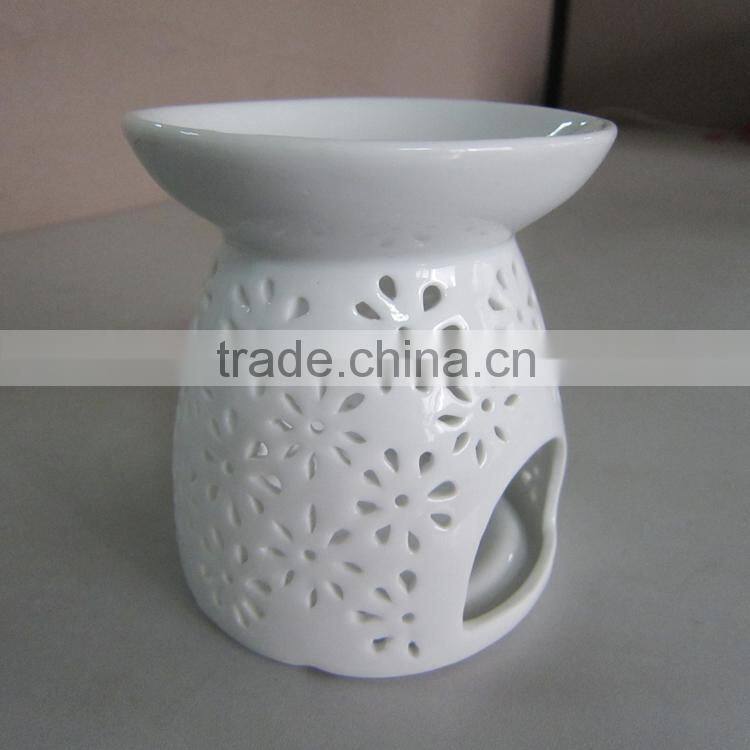 Unique shape ceramic aroma burner with bright color glaze