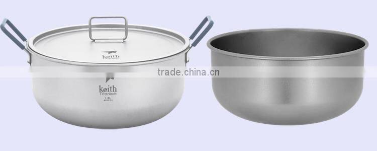 Pure titanium metal protable eco-friendly travel pot