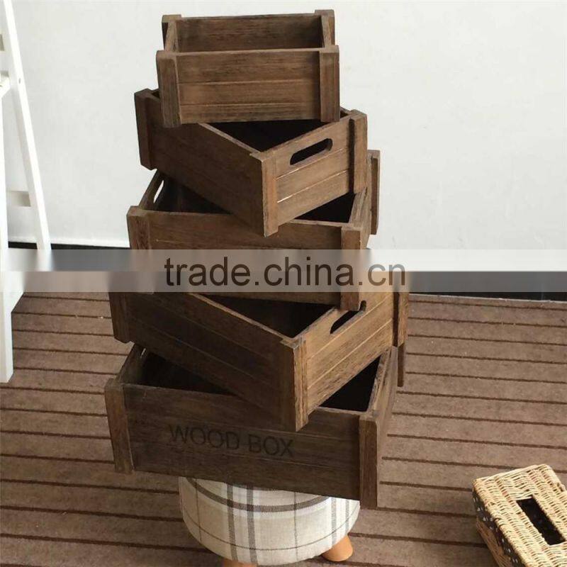 decorative small cheap unfinished wooden tray square