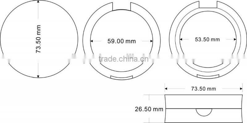 Skylight two layers empty compact powder sifter compact case