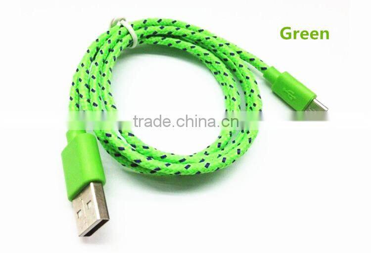 2015 new model braided usb micro cable