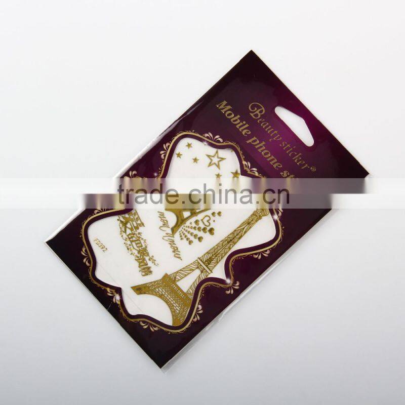 Glitter metallic cute bear Iphone mobile phone stikcer