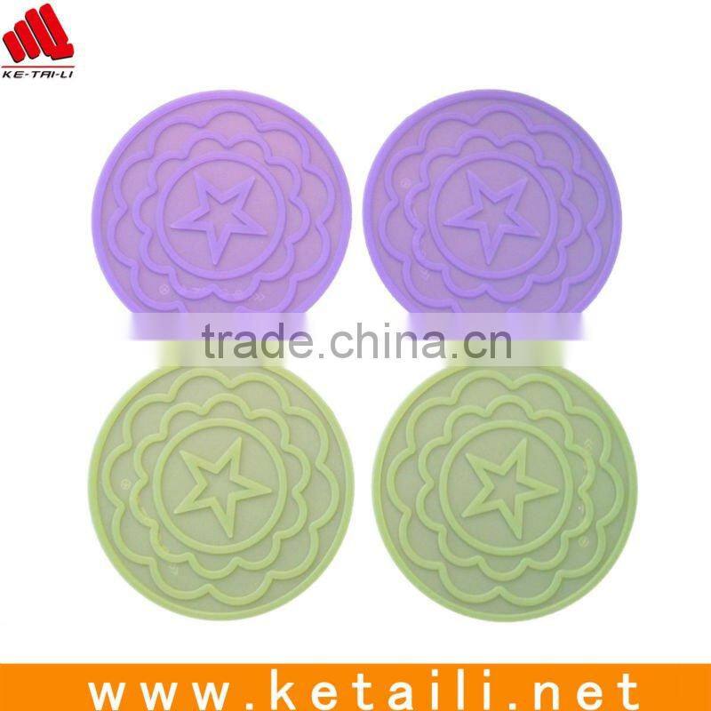 Wholesale Eco-friendly custom silicone rubber coaster!Good Price ! We are manufacture!(FDA,SGS,BV passed)