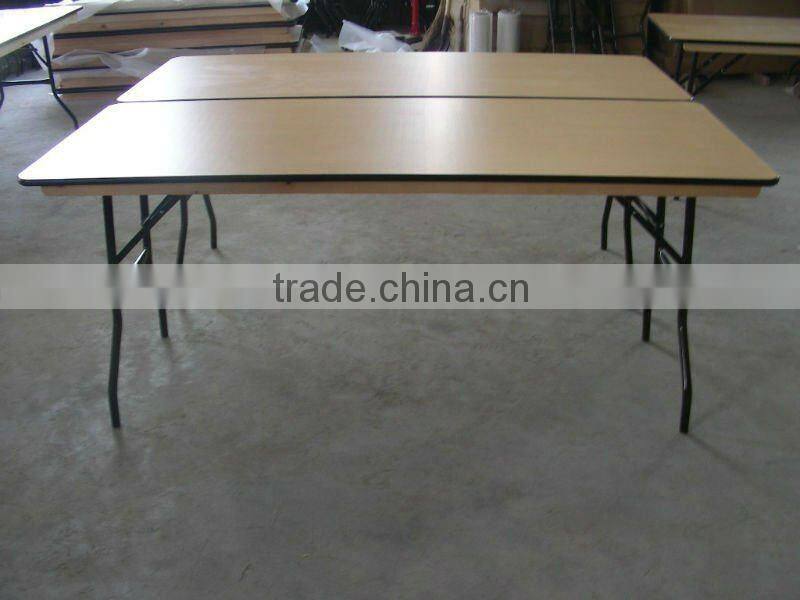 Used Serpentine Wood Folding Restaurant Tables