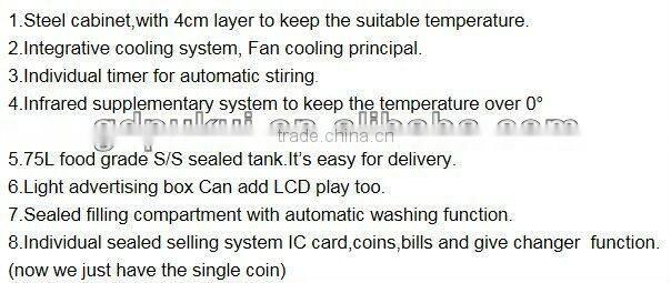 Self-service bottled milk vending machine with Coin operated and 150L