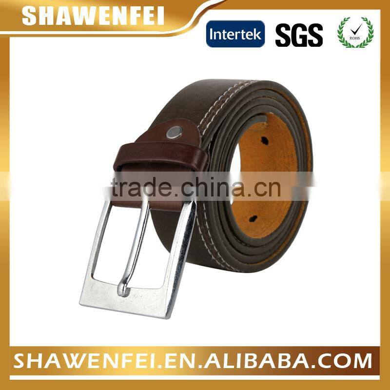 manufacturer adult fancy coat man belt with pu genuine leather