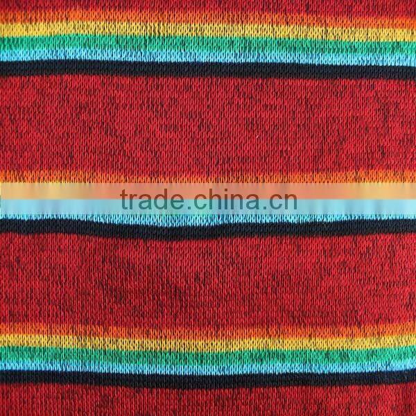 100% Polyester heated Striped wool flannel
