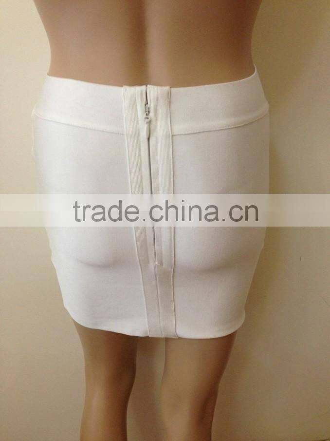 sexy women wear fashion simple design white short skirt bandage skirt 2015