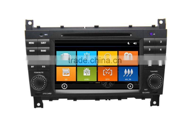 High quality of 7inch Car dvd gps player for Mercedes-Benz W203 2004-2007 with WINCE A8 system 3G WiFi OBDII DVR function