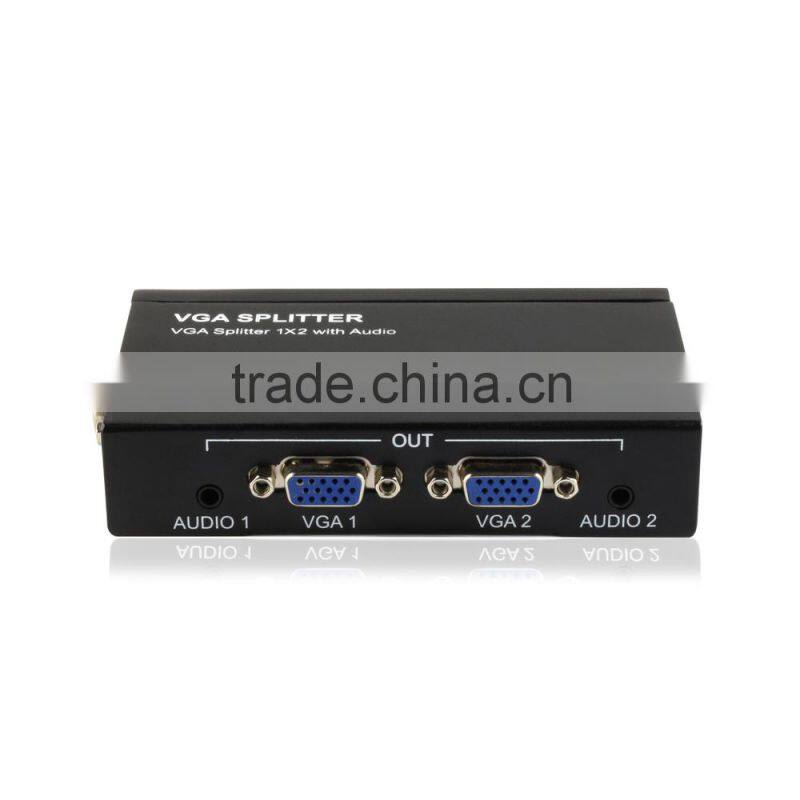 China supplier high quality 1 input 2 outputs vga splitter