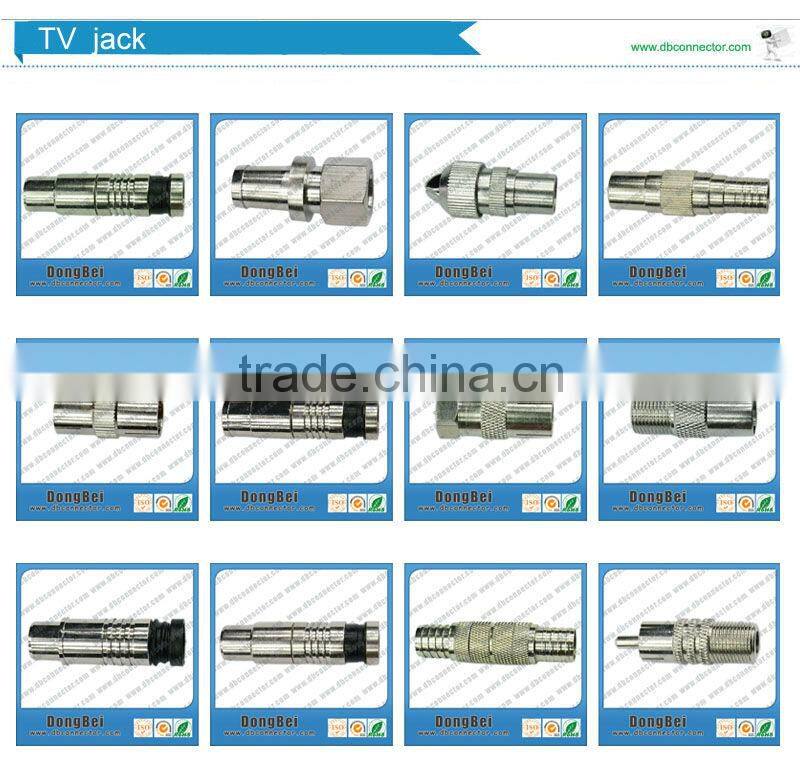 TV plug adapter right angle pal male to f female connector