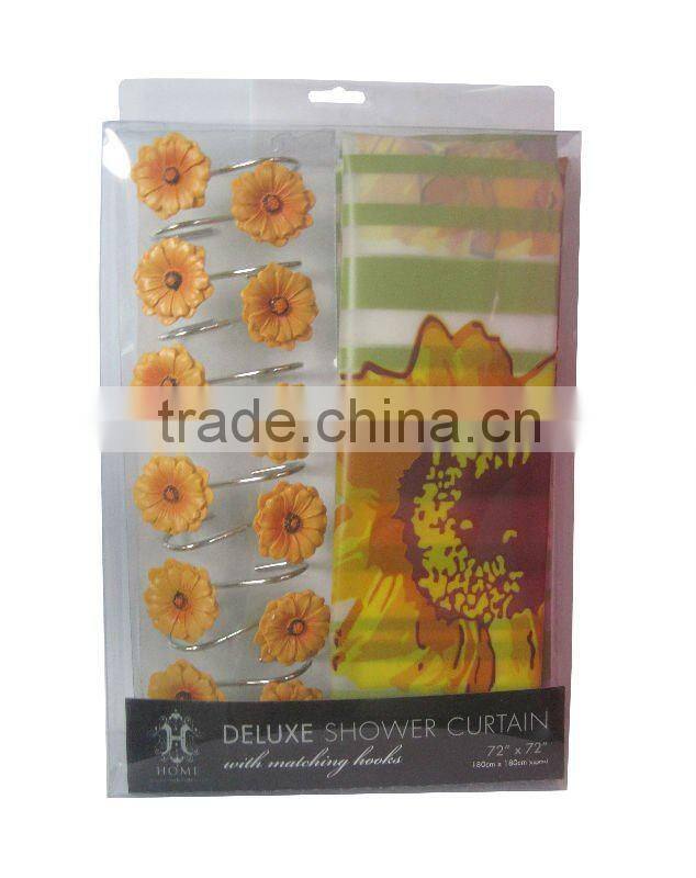 Eco-Friendly Factory directly PEVA shower curtains;new 2015 shower curtain