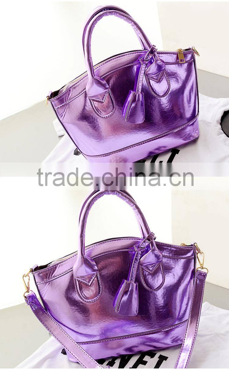 purple and silver shell bag Fashion sweet solid woman bag elegant totes shoulder bags for women lady dating messenger bags