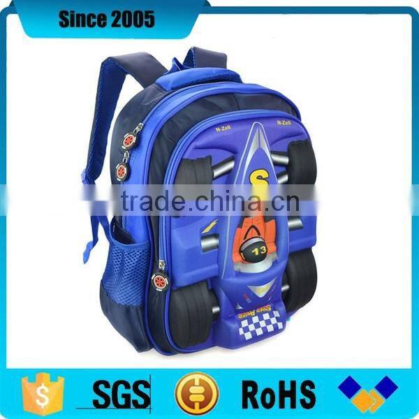 car 3d cartoon school satchel for teenagers