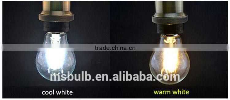 certificate approved clear glass A60 filament bulb light led bulb e27, dimmable led bulb 2600k, cheap dimmable led bulbs