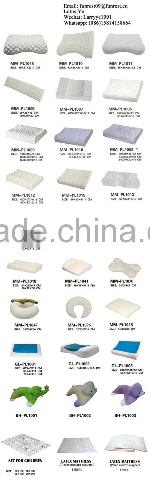 High quality latex foam contour pillow