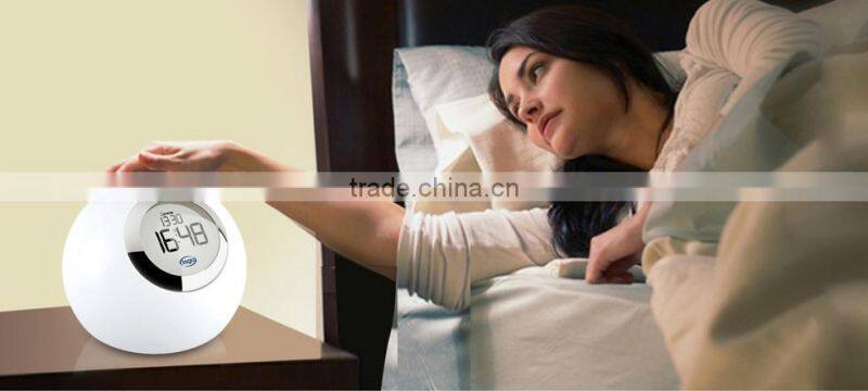 Multicolor LED Smart Lamp Digital clock/alarm clock with snooze function